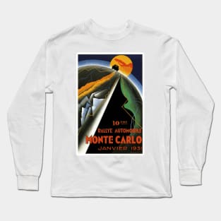 Monte Carlo Automotive Rallye, January 1931 Art Deco Poster Design Long Sleeve T-Shirt